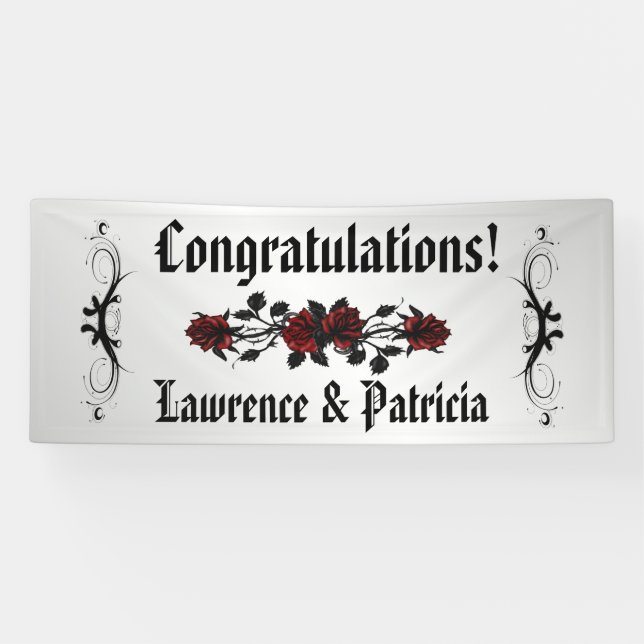 Lona Rosa Roja gótico (Horizontal)