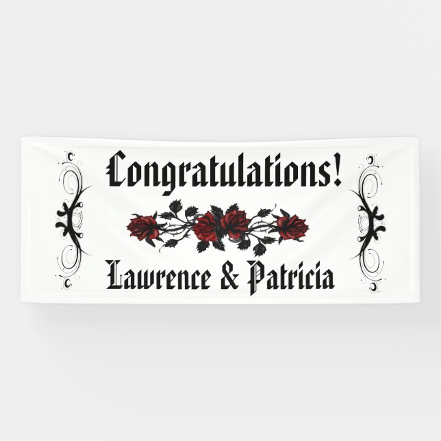 Lona Rosa Roja gótico (Horizontal)