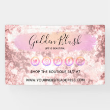 Rosa Sonrojado Acuarela y Geométrico Moderno Chic 