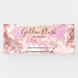 Lona Rosa Sutil Acuarela y Moderno Geométrico Chic Dora