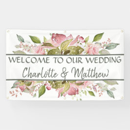 Lona Rosas de acuarela Boda rosa suave