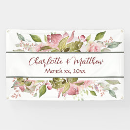 Lona Rosas de acuarela Boda rosa suave