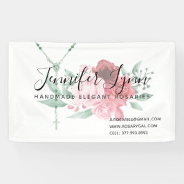 Lona Rosas de Rosario Católicos Floral Religiosa