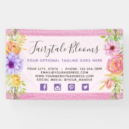 Lona Rosas florales y mariscos rosados ruidosos