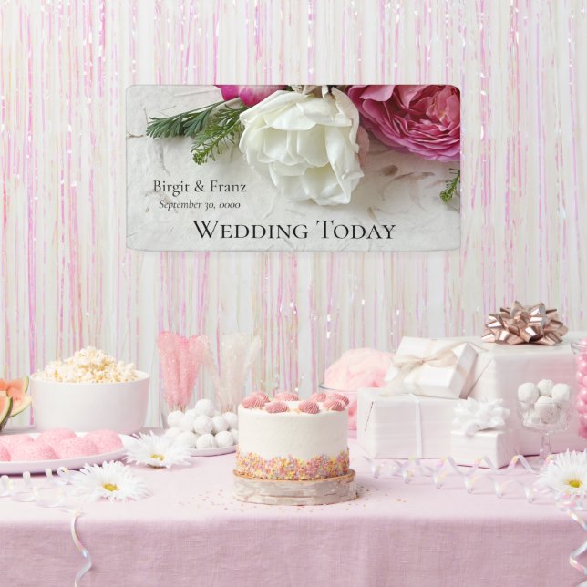 Lona Rosas rosas rosas y blancas (Fiesta)