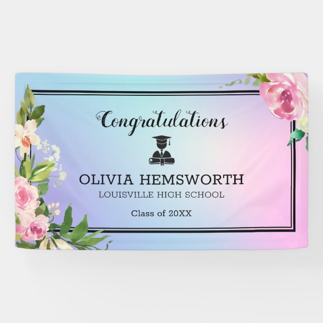 Lona Rosas Wreath Graduate (Horizontal)