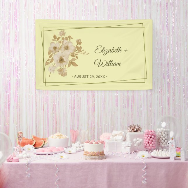 Lona Rose Frame – Boda Amarillo Celestial (Fiesta)