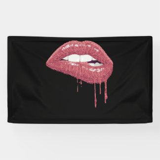 Lona Rose Gold Lipstick Kiss Hot 80s Drip Lips 1980