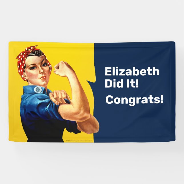 Lona Rosie the Riveter | Banner | Personalizar (Horizontal)