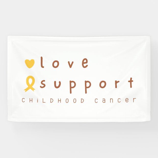 Lona Rótulo Banner de apoyo al cáncer infantil (Horizontal)