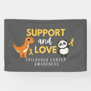Lona Rótulo Banner de apoyo al cáncer infantil