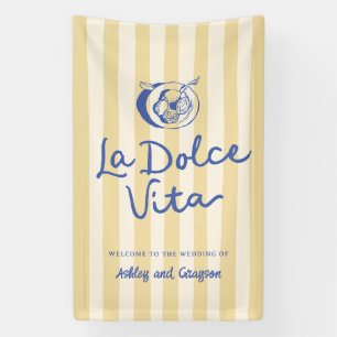 Lona Rótulo Boda italiano La Dolce Vita Lemons