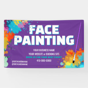 Lona Rótulo de banner comercial de pintura facial