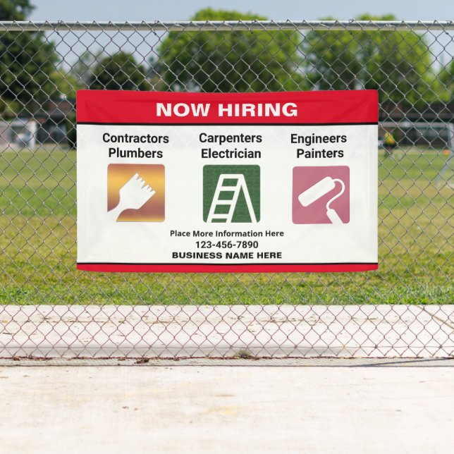 Lona Rótulo de banner de Personalizado de nombre de neg (In situ)