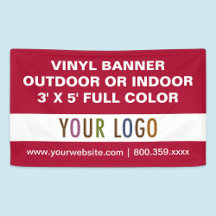 Rótulo de banner de vinilo de 3' x 5' Personalizad