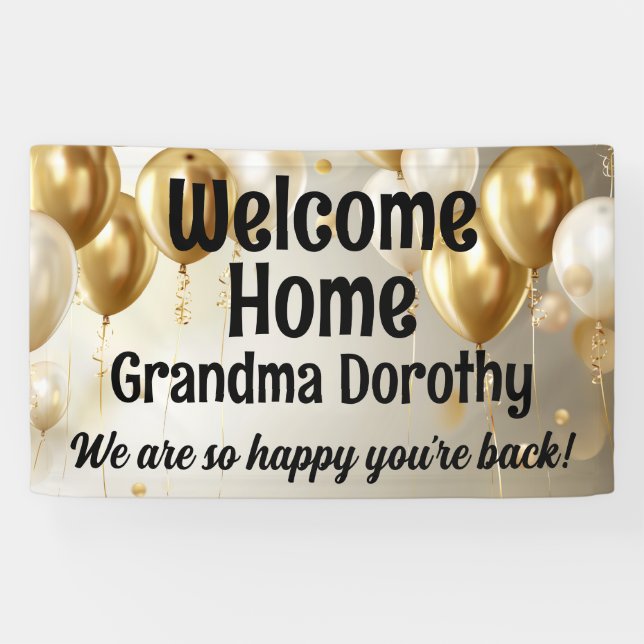 Lona Rótulo de bienvenida personalizado de los globos d (Horizontal)