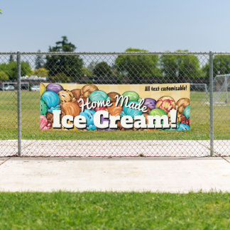 Lona Rótulo de carteles de Personalizable helado. Compr