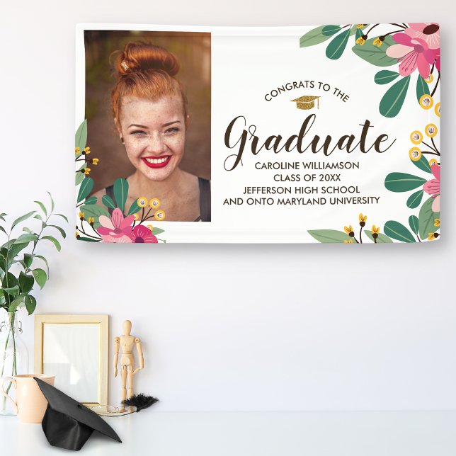 Lona Rótulo de Grado Personalizado de Felicidades Foto  (Subido por el creador)