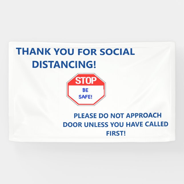 Lona Rótulo de la puerta de la casa para mantener aleja (Horizontal)