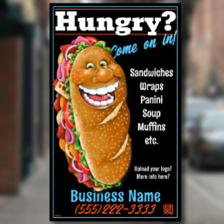 Lona Rótulo de Sandwich Deli Banner Food Truck