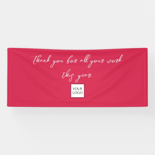 Lona Rótulo de vacaciones de empleados (Horizontal)