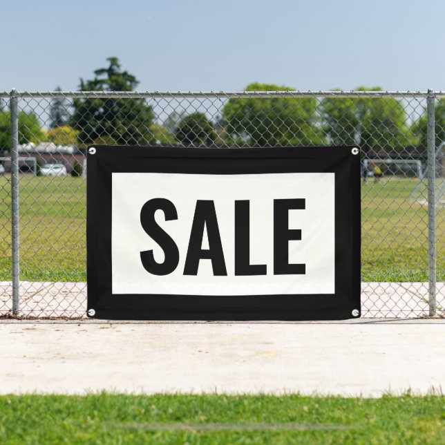 Lona Rótulo DE VENTA EN BLANCO Y NEGRO  (in situ)