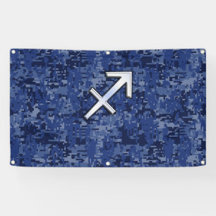 Lona Rótulo Sagittarius Zodiac en camuflaje digital na
