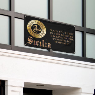 Lona Rótulo Sicilia de Banner Comercial Personalizable