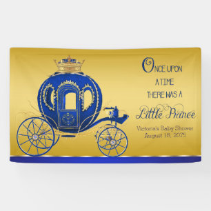 Lona Royal Blue Gold Prince Carriage Baby Shower