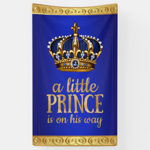 Lona Royal Blue Prince Crown Boy Baby Shower