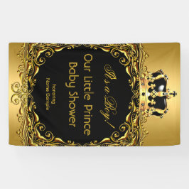 Lona Royal Gold Black Crown Baby Shower Boy 2