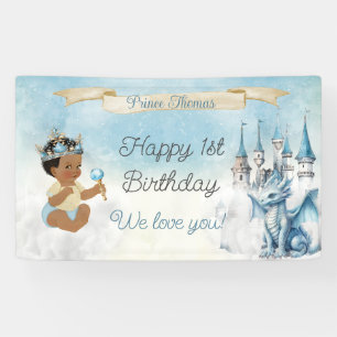 Lona Royal Prince Baby Boy Castle Dragon Blue Gold