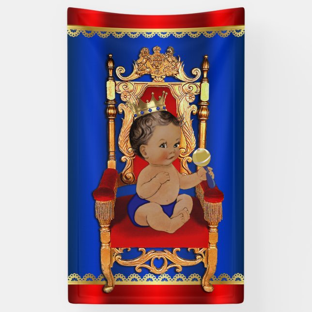 Lona Royal Regal Fancy Etnia Prince Boy Baby Shower (Vertical)