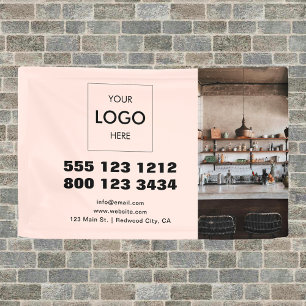 Lona Rubor de publicidad con logotipo comercial
