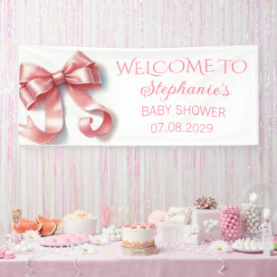 Lona Rubor Pink Bow Coquette Baby Shower