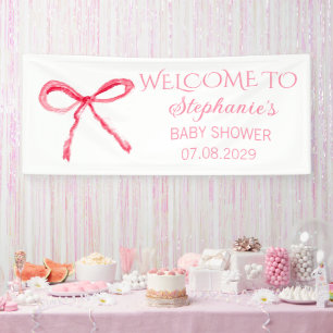 Lona Rubor Pink Bow Coquette Baby Shower