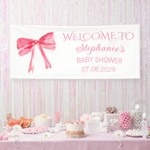 Lona Rubor Pink Bow Coquette Baby Shower