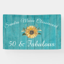 Lona Rustic 50 and Fabulous | Sunflower Teal  