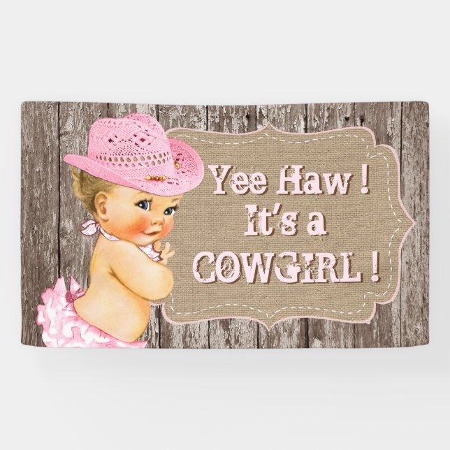 Lona Rustic Cowgirl Baby Shower (Horizontal)