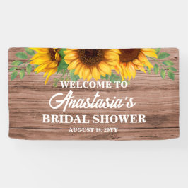 Lona Rustic Sunflower Bridal Shower Welcome Sign