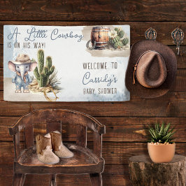 Lona Rustic Western Elephant Cowboy Boy Baby Shower