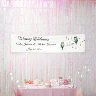 Lona Rustic Woodland Love Birds Celebration