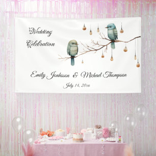 Lona Rustic Woodland Love Birds Celebration