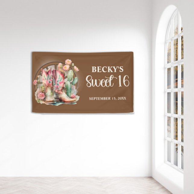 Lona Rústica Cowgirl Boots Rosa Rosa Rosa Dulce 16 (Subido por el creador)