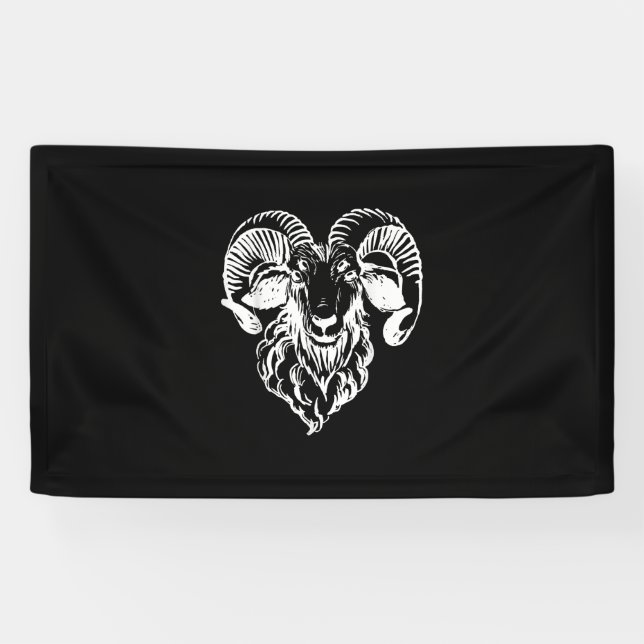 Lona Sabbatic Baphomet Goat Evil Satanic (Horizontal)