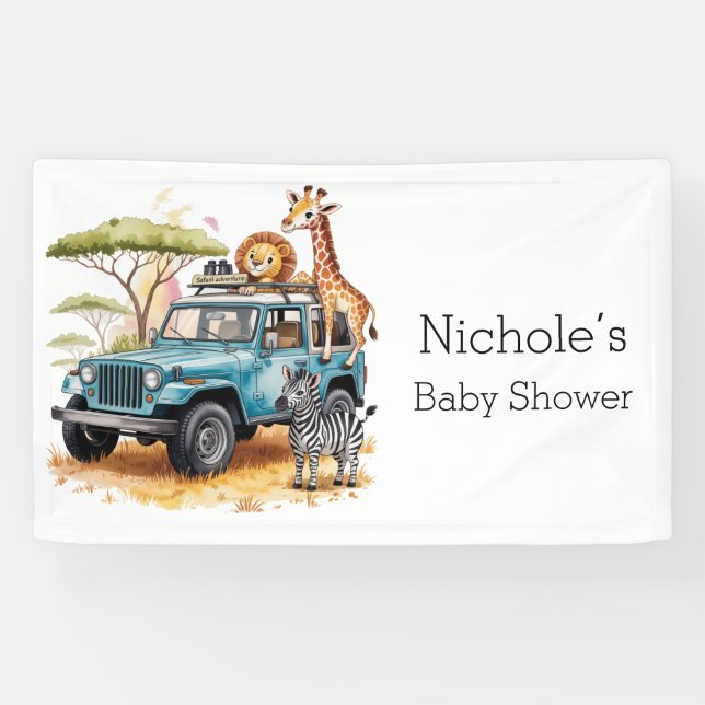 Lona Safari Adventure Boy Baby Shower (Horizontal)