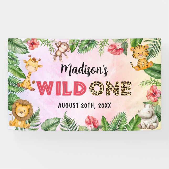 Lona Safari Wild One First Birthday (Horizontal)