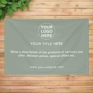 Lona Sage Green Business Logo & Text Professional Promo