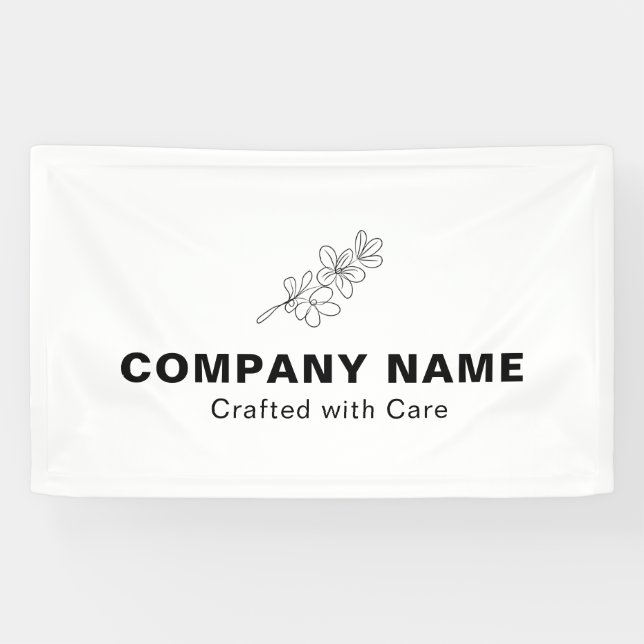 Lona Sage Green Minimalist Botanical Business Banner (Horizontal)