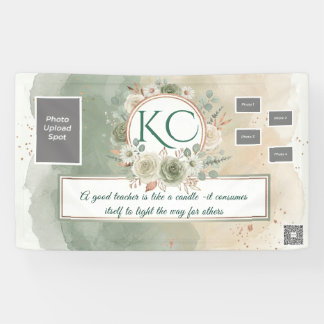 Lona Sage Green Teacher Appreciation Photo Banner